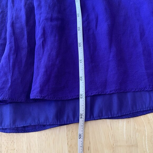 BCBG Maxazria Milkmaid Mini Dress Size 10 Purple Silk Y2k Fairy Whimsigoth Party - Picture 11 of 14